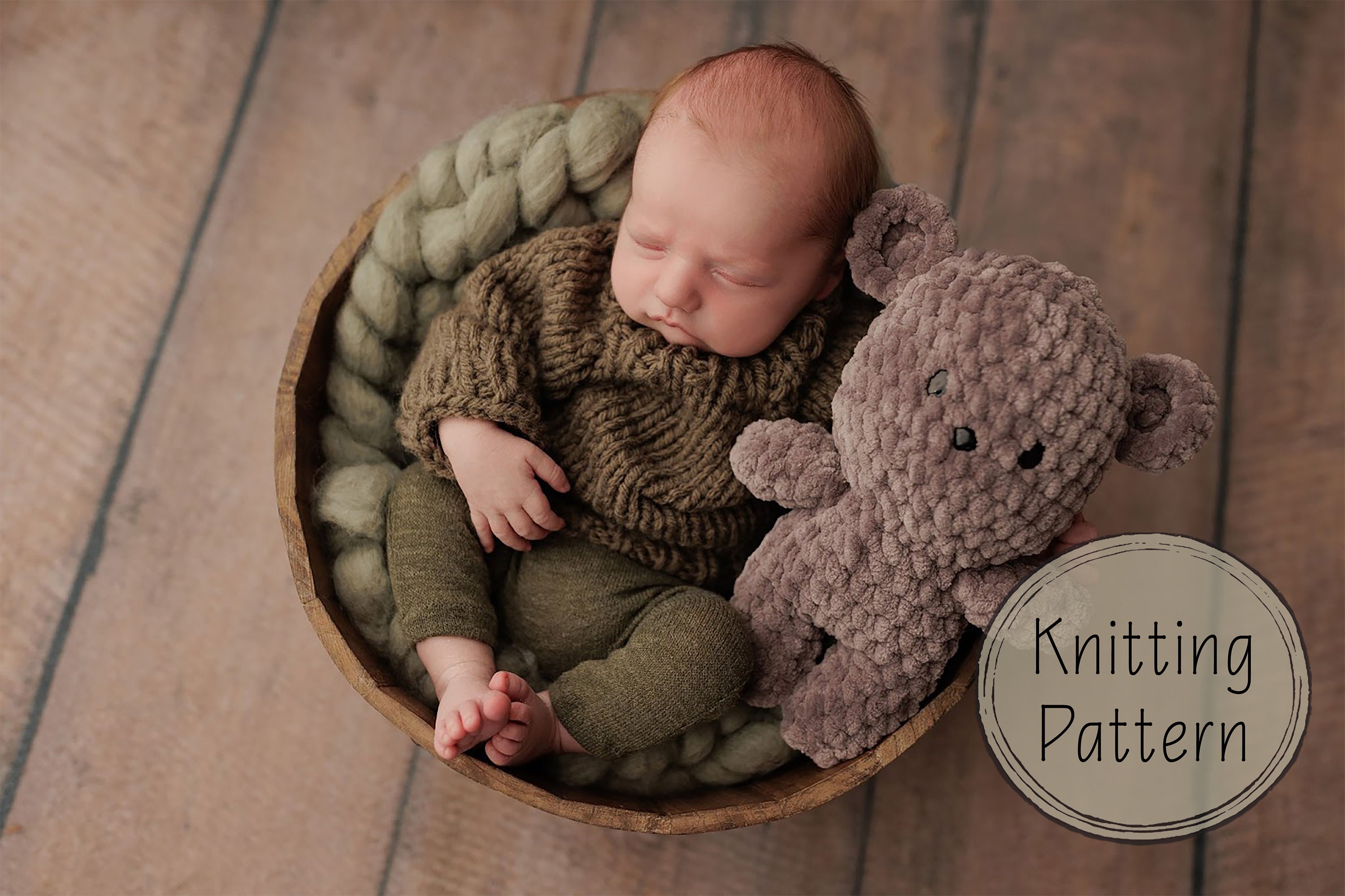 Newborn Raglan Sweater Knitting Pattern – Sage Lullaby Design pattern preview.