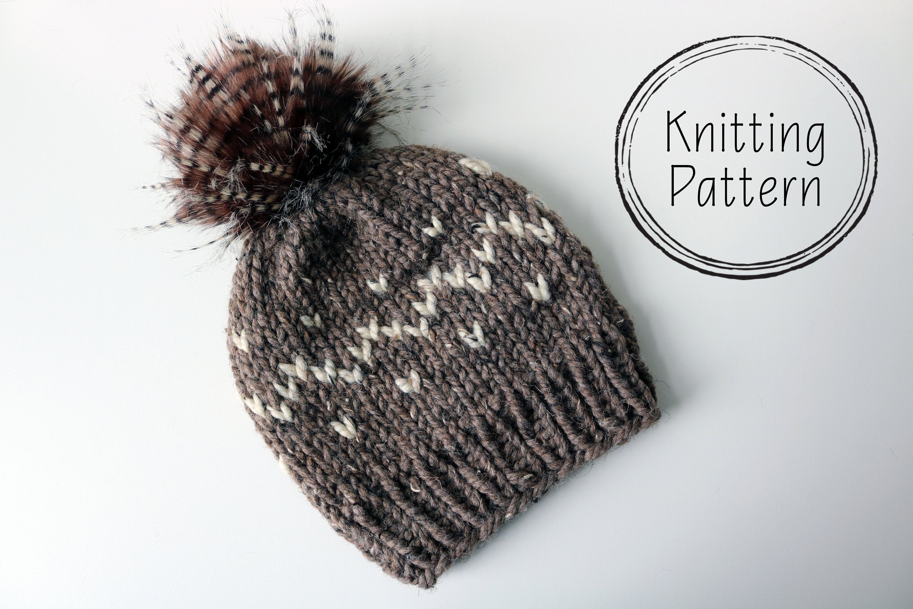 Sand Harbor Beanie Knitting Pattern - Super Bulky Knit Hat pattern preview.