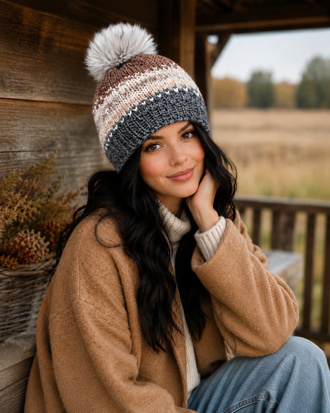 Alki Beanie Knitting Pattern pattern preview.