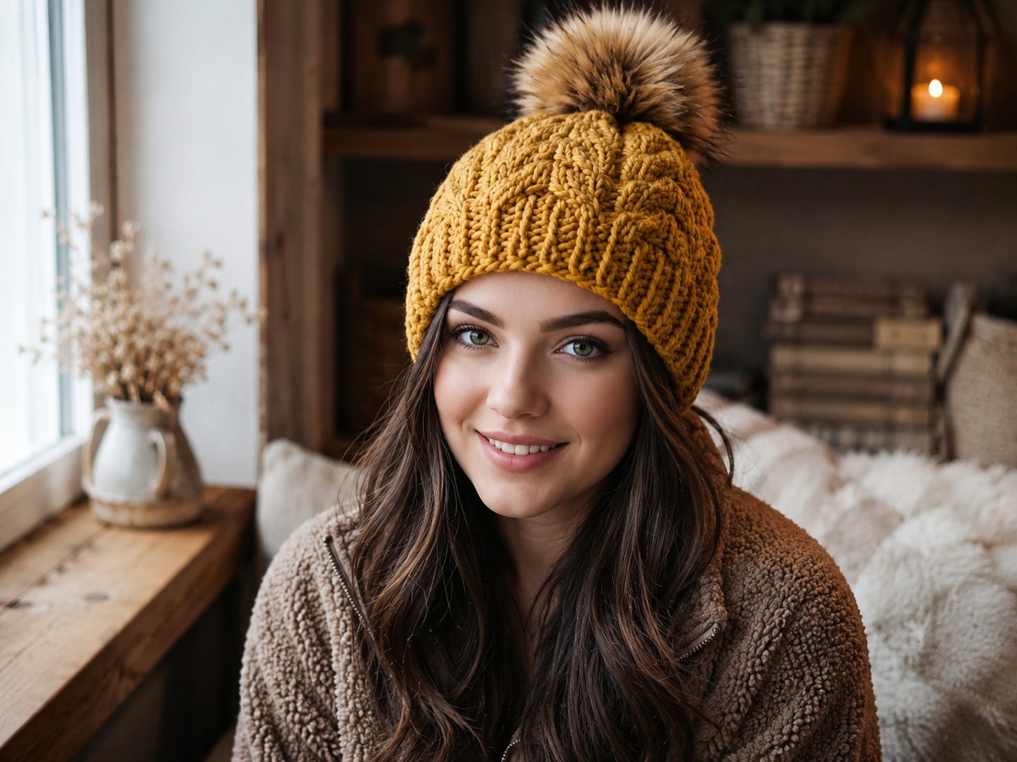 Alvana Beanie Knitting Pattern pattern preview.