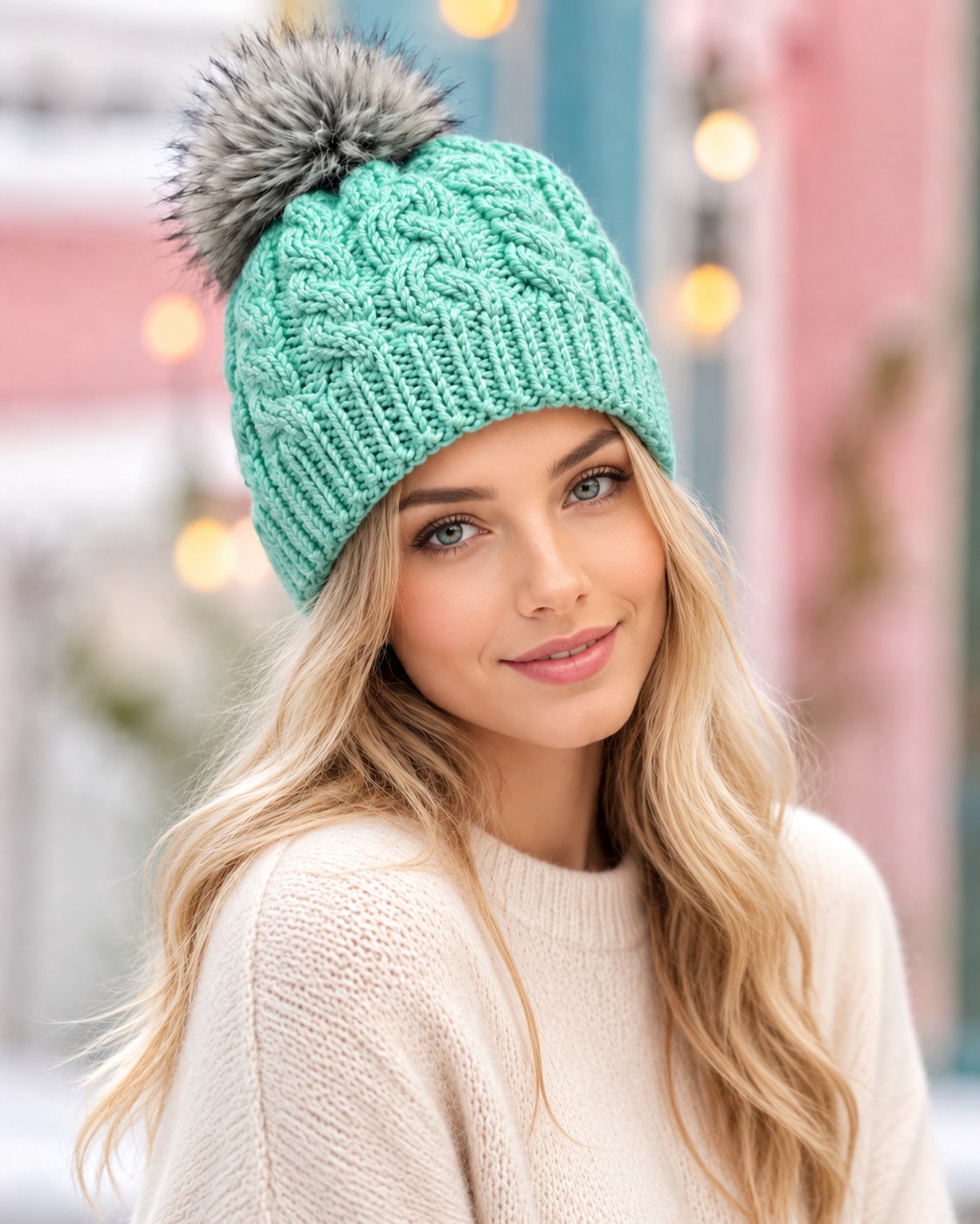 Ambrette Beanie Knitting Pattern pattern preview.
