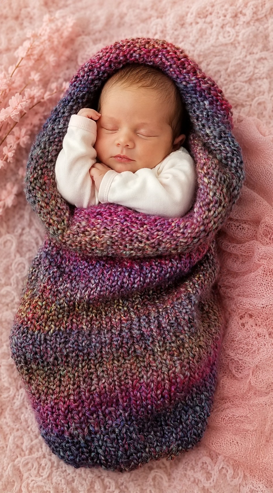 Baby Cocoon Knitting Pattern pattern preview.