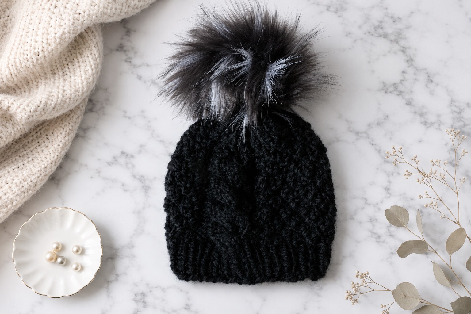 Conrada Beanie Knitting Pattern pattern preview.