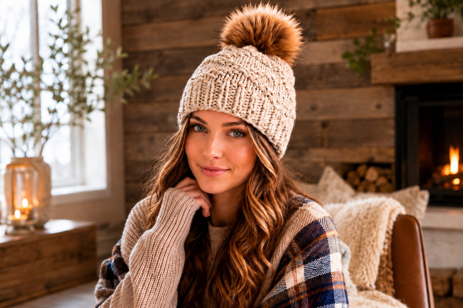 Diamond Beanie Knitting Pattern pattern preview.