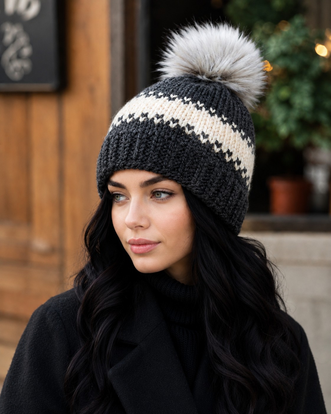 East Peak Beanie Knitting Pattern pattern preview.