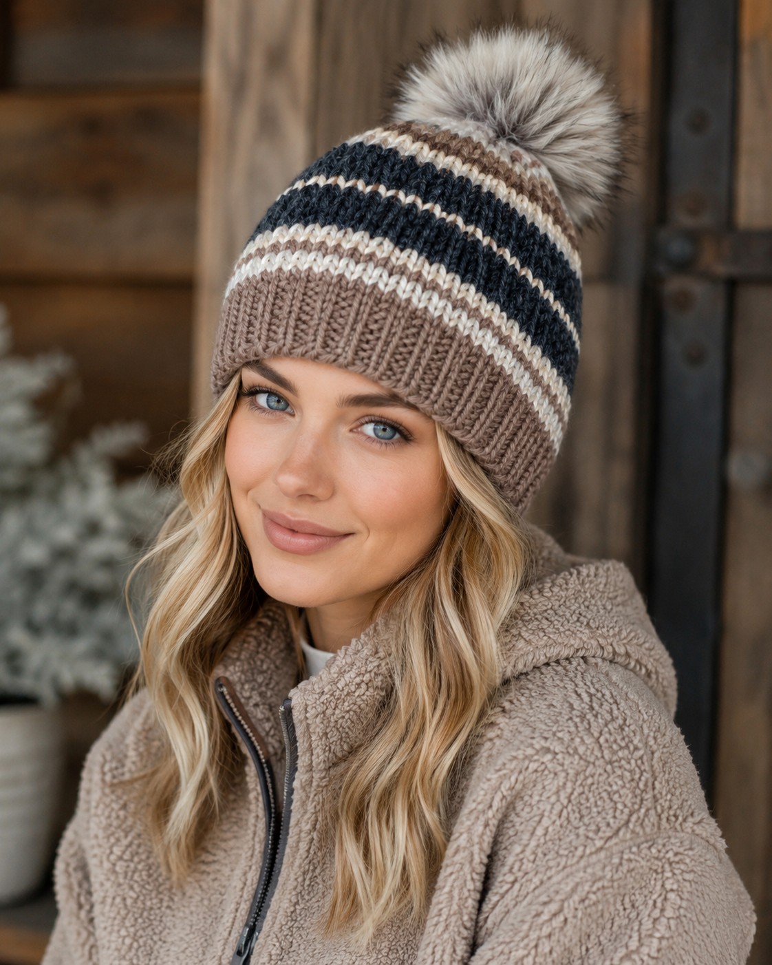 Granite Bay Beanie Knitting Pattern pattern preview.