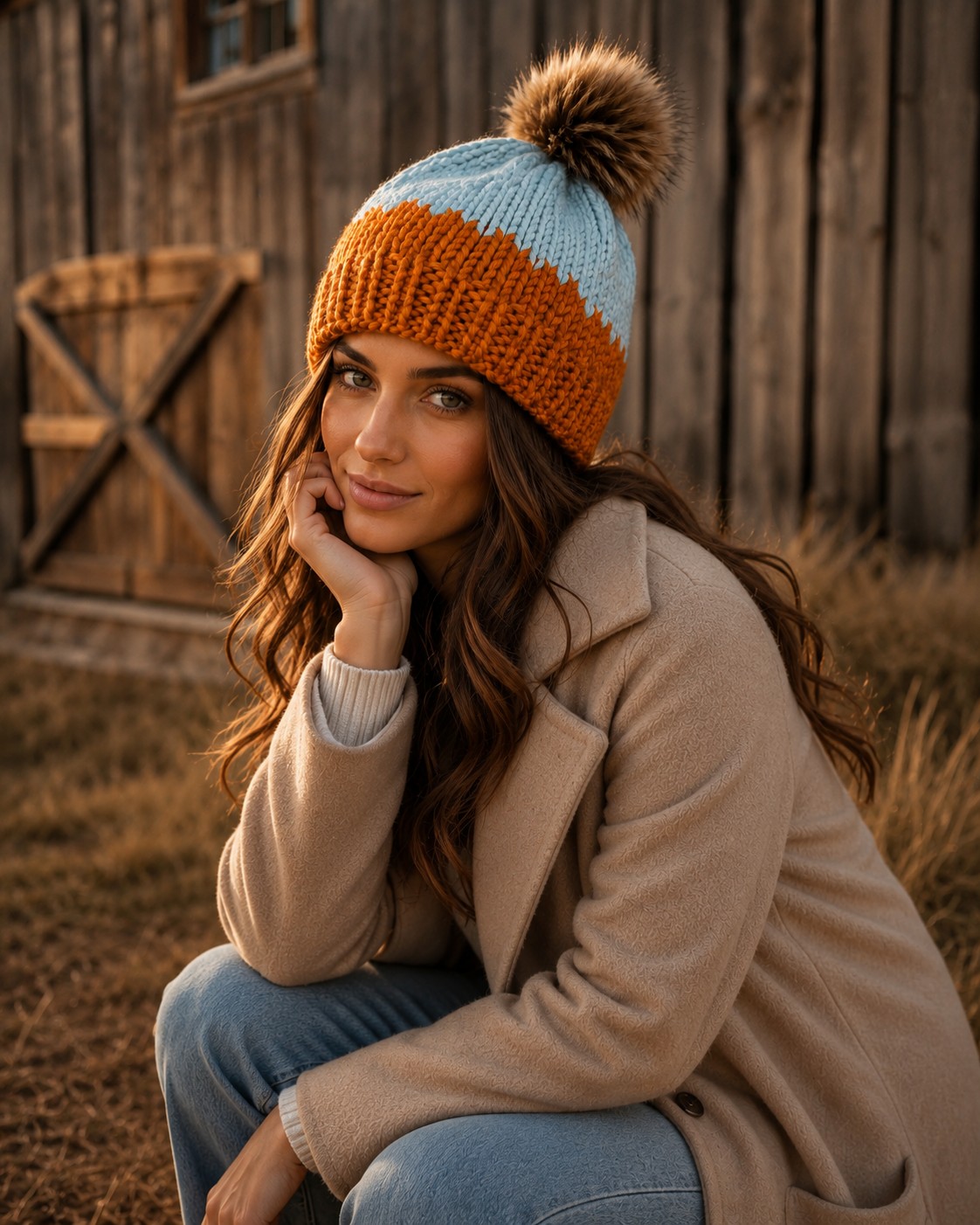 Sylvie Beanie Knitting Pattern pattern preview.